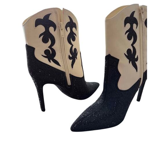 I.N.C Western Style Embellished Booties with a Stiletto Heel 6.5 New - Picture 2 of 5